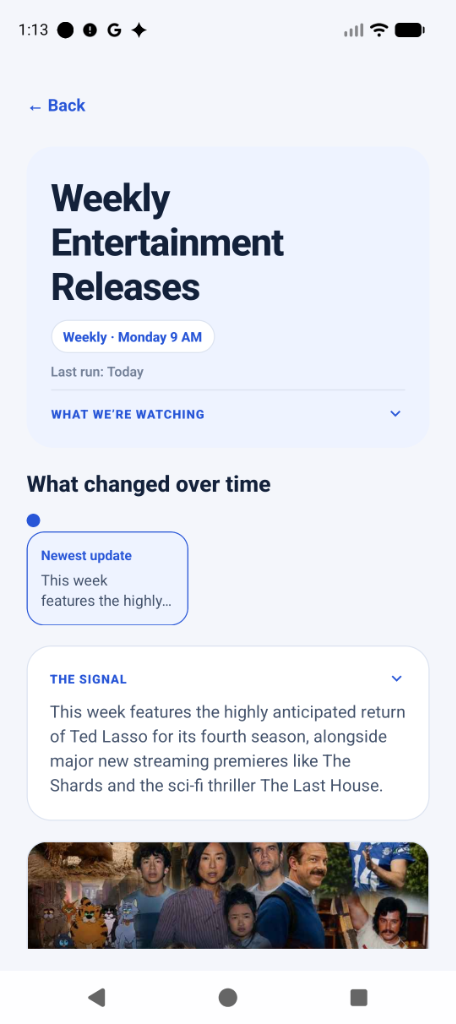 Application Watchlist AI - Synthèse IA
